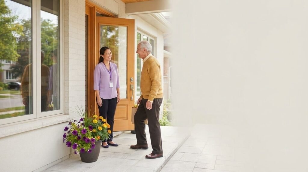 Esthercare Caregiver Greeting Older Adult A